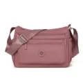 Nylon Schulter Umhaengetasche freizeit mehrfach Tasche purpurrot Handtasche heute - Klein (7314) / Rosarot