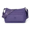 Damen Nylon Umhängetasche Mehrfach Taschen Lässig Schultertasche Lila Reise Handtasche. - Klein (7314) / Lila
