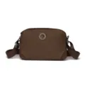 Lässige braune Nylon Umhängetasche für Damen, leicht, alltagstauglich, minimalistisches Design. - Kaffeebraun