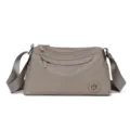 Leichte Nylon Umhängetasche für Damen, lässige Multi-Tasche Alltag Handtasche beige - Hellgrau