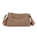Modische lässige Nylon Umhängetasche für Damen, leichte Tasche mit mehreren Fächern. - Khaki