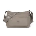 Damen Nylon Umhängetasche Lässig Mehrere Fächer Schultertasche Reise Alltag Handtasche - Klein (7314) / Grau