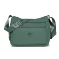 Grüne Nylon Umhängetasche mit Mehrfächer lässige Schultertasche modisches Zubehör - Klein (7312) / Grün