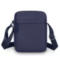 Herren Oxford Stoff Umhaengetasche Dunkelblau Laessig Reise Vertikale Tasche - Blau