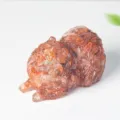 Crystal Pomeranian dog figurine resin filled gemstone animal sculpture home decor ornament - Red Agate