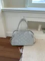 Gray polka dot large capacity tote bag, stylish commuting shoulder bag for women. - No Pendant / Gray
