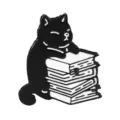 Cute black cat enamel lapel pin reading books stylish metal badge for clothes and bags decor - Black Cat Reading Style (XZ6580)