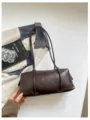 Vintage Καφέ PU Δερμάτινη Τσάντα Ώμου Μαξιλάρι Casual Καθημερινή Μόδα Τσάντα Χειρός - Κανονικό / Καφέ