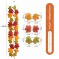 Artificial autumn maple leaf vine garland 100cm long for seasonal home decor and party styling. - Premium 3D Maple Leaf Style A01 / Total Length approx 100cm