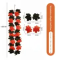 Artificial autumn maple leaf garland for Halloween home decor, window and porch hanging vines. - Premium 3D Maple Leaf Style A04 / Total Length approx 100cm