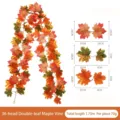Guirlande de feuilles d'érable artificielles automne avec dimensions détaillées. - Style de Feuille d Érable 3D Premium C03