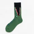 Novelty funny crocodile pattern mid tube socks street fashion breathable socks for adults - One Size / Crocodile