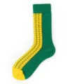 Grün gelbe Mais Muster Mittelsocken kreative modische Streetwear Baumwollsocken Variante - Einheitsgröße / Mais