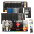 142-piece art pencil set with colored pencils, sketching tools, and drawing pads for artists. - 142 / 142 Pieces Set