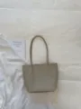 Woven shoulder tote bag for women, stylish large capacity vintage casual handbag beige - No Pendant / Elephant Gray