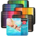 120-color watercolor pencils set professional artist grade water soluble colored pencils tin box - 2B / 120 Colors
