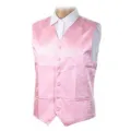 Herren rosa Paisley Anzugweste Slim Fit Business Hochzeit Gilet elegant für Männer. - S / Oberteile / Babyrosa