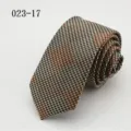 Klassische Herren Krawatte mit Hahnentritt Muster, 6.5cm schmale Business Anzug Krawatte. - Dreifarbig
