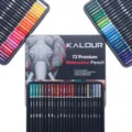 KALOUR 72 Premium Watercolor Pencils set in metal tin, vibrant colors for art drawing and sketching. - 2B / 72 Colors