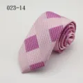 Herren 6,5cm rosa Jacquard Rautenmuster Business Freizeit Anzug Krawatten Zubehör - Rosa-Lila
