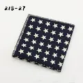 Heren stijlvol ster print pochet donkerblauw katoen zakdoek voor casual pak accessoire - 218-27