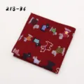 Heren stijlvolle pochet rood katoen met schattige Schotse terrier honden print ontwerp - 218-36