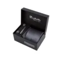 Coffret cadeau cravate rayée d'affaires pour hommes avec boutons de manchette et pince à cravate - C8