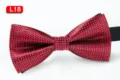 Roter geometrischer Karree Herren Fliege, stilvolles Polyester Seide Hochzeitsaccessoire. - L18