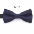 Classic blue fashion bow tie for men and women, ideal for formal wedding and business events. - TJ17