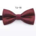 Red grid bow tie for men women formal wedding business party suit neckwear accessories - TJ18