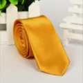 Cravatta stretta dorata 5cm casual affari vestito cravatta variante elegante uomo moda - Giallo