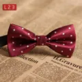 Herren Polyester Seide Freizeit Polka Dot Fliege Hochzeit Bräutigam Krawatten Zubehör - L23
