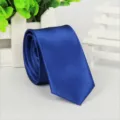 Cravatta slim blu reale classica, cravatta da lavoro sottile da 5 cm per uomini e donne chic. - 11# Blu Reale