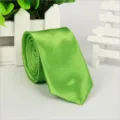 Cravatta stretta verde per uomo e donna, cravatta casual da 5 cm per abito professionale. - Verde Smeraldo