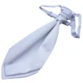 White wedding ascot tie mens formal business suit neckwear necktie accessory sleek design - White