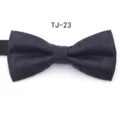 Classic dark blue floral bow tie for men and women formal wear wedding business party event accessor. - TJ23 Dark Blue Floral Vine