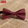 Herren rote geometrische Druck Fliege stilvolle Hochzeit Party Bräutigam Zubehör. - L26
