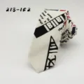 Vintage cotton printed necktie for men, stylish casual geometric fabric tie for daily wear. - Lettering