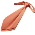 Orange Seide Herren Krawatte Plastron Hochzeit formelle Business Anzug Krawatte Zubehör - Orange