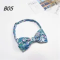 Herren Paisley Blumen Fliege, verstellbarer Riemen, elegante Hochzeitsfeier formelles Accessoire. - Blau Paisley (B05)