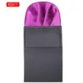 Paars gepunktet heren pochet met inlegkaart, elegante formele pakzakdoek accessoire. - KDJ011