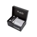 Ensemble coffret cadeau cravate homme formelle grise boutons de manchette pince cravate. - K101