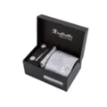 Coffret Cadeau Cravate Paisley Homme Ensemble Affaires Formel Boutons de Manchette - S04
