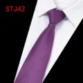 Men purple business tie jacquard silk style variant for wedding and formal party wear. - Purple Jacquard (STJ42)