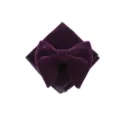 Set papillon e fazzoleto da taschino in velluto viola, elegante accessorio da uomo. - Viola scuro