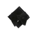 Set papillon in velluto nero con fazzoletto, elegante accessorio tinta unita. - Marrone scuro