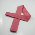 Men's pink knitted polka dot tie, fashion flat end woven necktie for formal business wear. - Pink White Dot