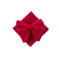 Set papillon e fazzoletto da taschino in velluto rosa da uomo, accessorio elegante. - Rosso rosa