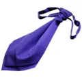 Lila Herren Seidenoptik Ascot Krawatte Hochzeit Business Anzug Halstuch Accessoire - Tiefviolett
