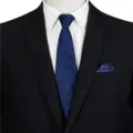 Men's blue striped business necktie, classic formal wear neckwear for professional office. - STJ140